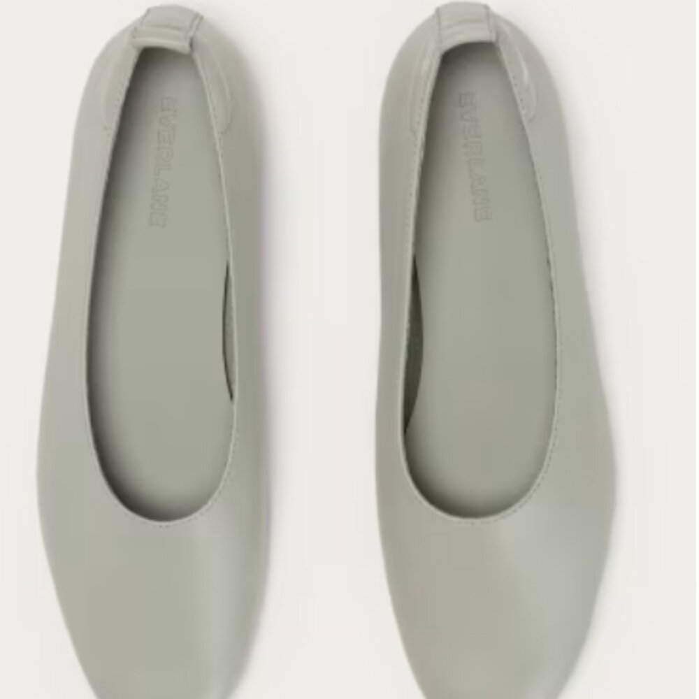 Everlane Light Sage Leather Ballet Flats - Picture 6 of 7